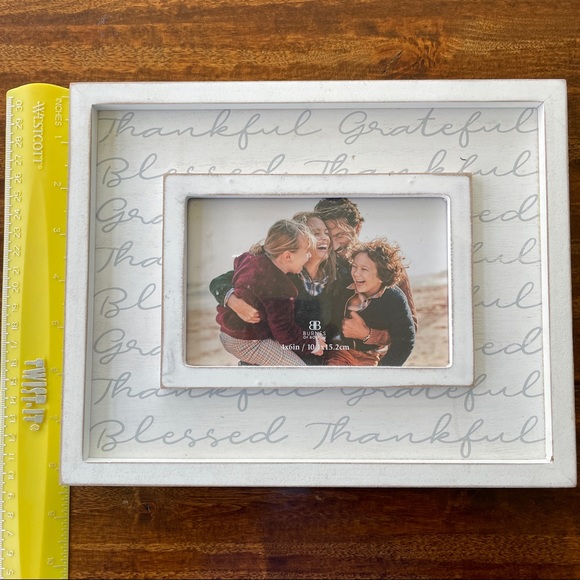 Burnes of Boston Grateful, Thankful, Blessed 4x6 picture frame - Picture 2 of 7
